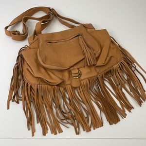 CUT AND PASTE OF LOS ANGELES LEATHER FRINGE BAG